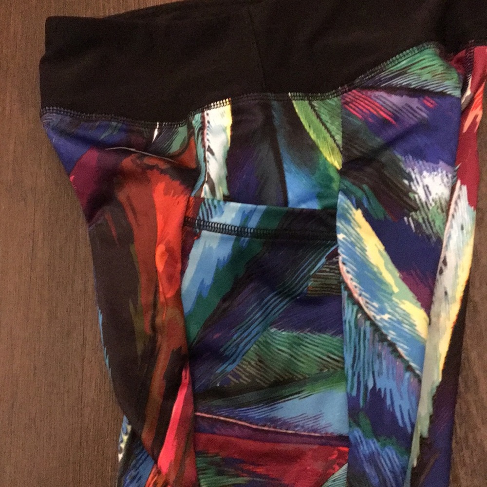 X By Gottex Multiple Color Block Leggings Size Xs - image 7